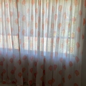 Custom extra wide linen curtains